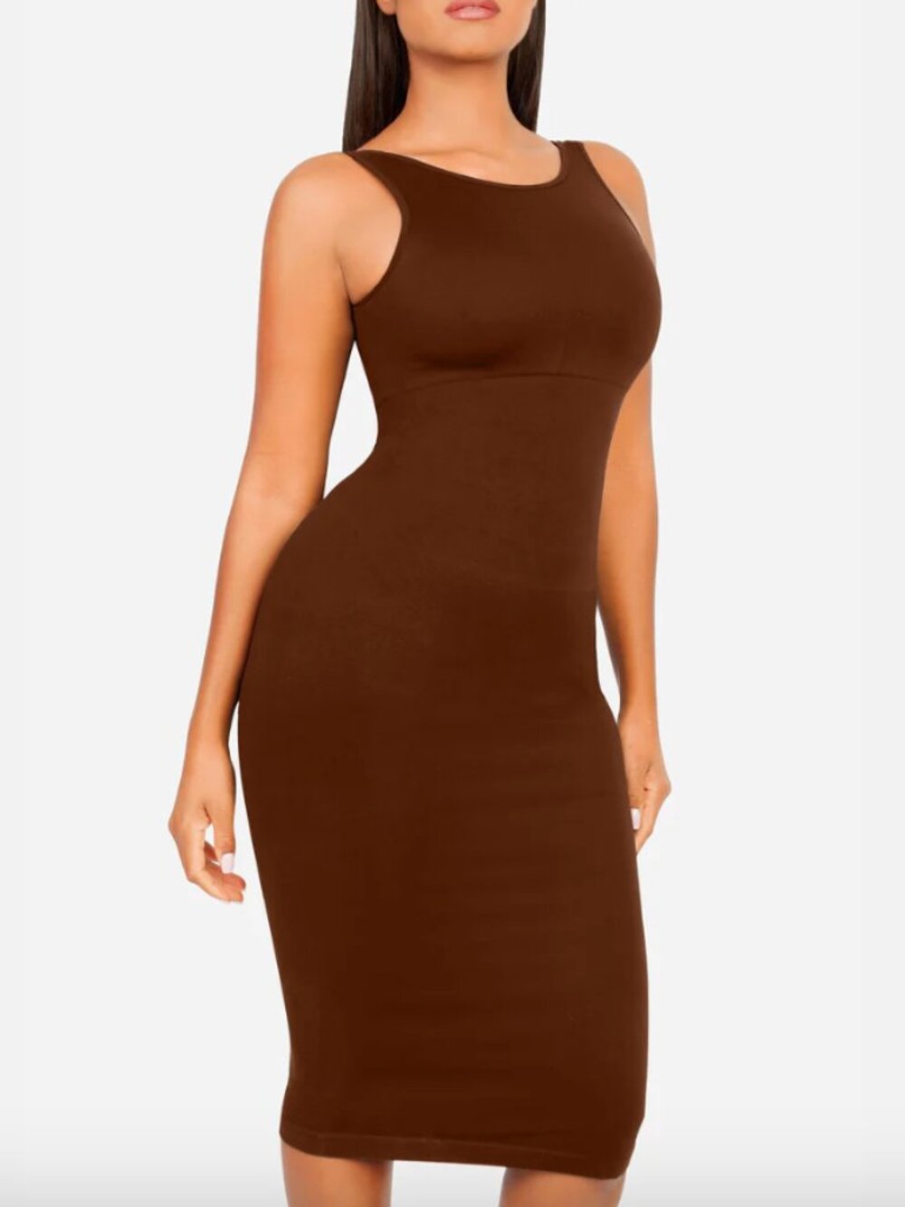 NWT FEELINGIRL Seamless Eco-Friendly Slimming U-Back Shaper Dress & Built-In Bra - Picture 5 of 14